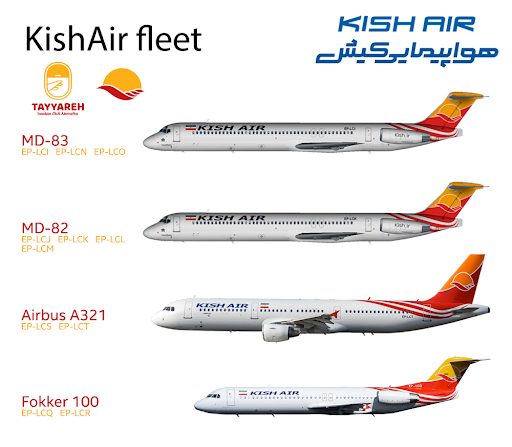 ناوگان شرکت هواپیمایی کیش ایر